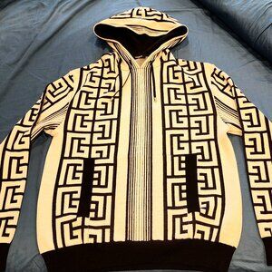 Balmain Maxi Monogram Drawstring Hoodie